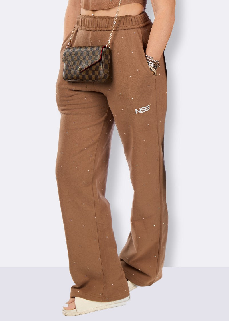 Diamond Luxe Straight-Leg Pants