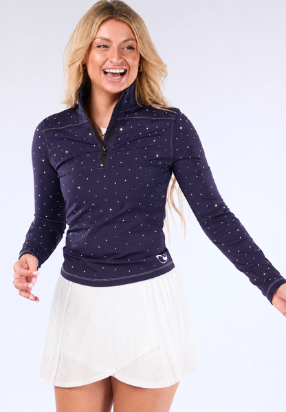 Smolder Essence Quarter Zip - Navy